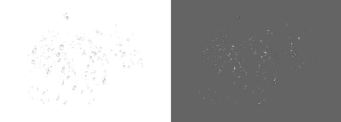 Realistic water droplets on the transparent background. Abstract water drops texture. Dew water droplets on a window glass for photo overlay	