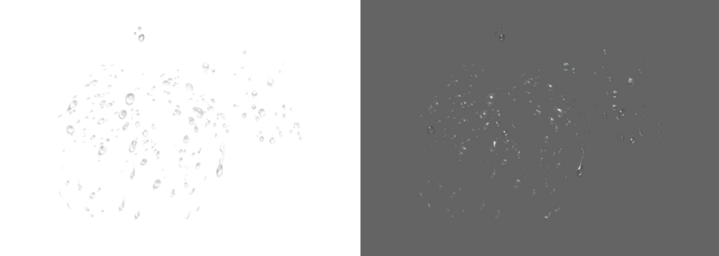 Realistic water droplets on the transparent background. Abstract water drops texture. Dew water droplets on a window glass for photo overlay	