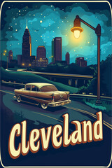 Cleveland retro poster