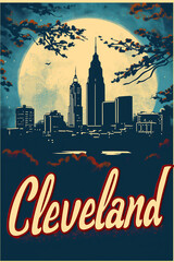 Cleveland retro poster