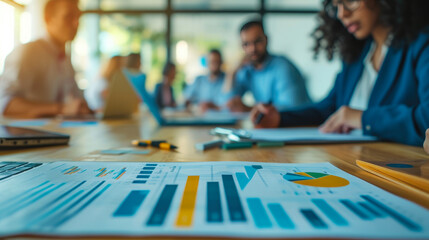 Data-Driven Decisions: Business Team Analyzing Growth Metrics