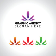 Fototapeta na wymiar graphic agency logo design