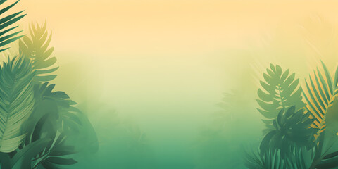 Fototapeta na wymiar Gradient yellow and green abstract tropical theme background