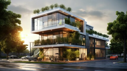 Obraz premium design prefab building