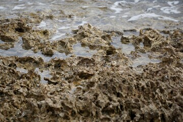 Close up of a seashore in Menorca