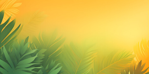 Fototapeta na wymiar Gradient yellow and green abstract tropical theme background