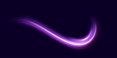 Racing cars dynamic flash effects city road with long exposure night ligh. Laser beams luminous abstract sparkling isolated on a transparent background.