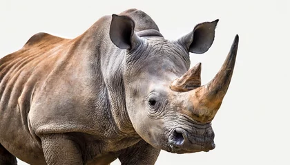 Fotobehang rhino isolated on white background © Pauline