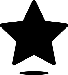 Shiny yellow star orange outline