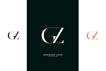 GZ, ZG, G, Z, Abstract Letters Logo Monogram