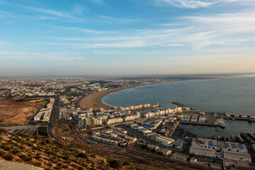 Overview on Agadir town, Morocco