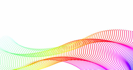 abstract lines background with rainbow colors vector