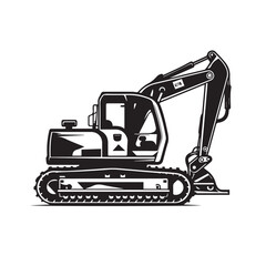 Construction equipment in cartoon, doodle style . Image for t-shirt, web, mobile apps and ui. Isolated 2d vector illustration in logo, icon, sketch style, Eps 10, black and white. AI Generative