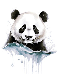 Aquarelle d'un panda