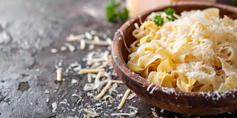 pasta with cheese Generative AI - obrazy, fototapety, plakaty