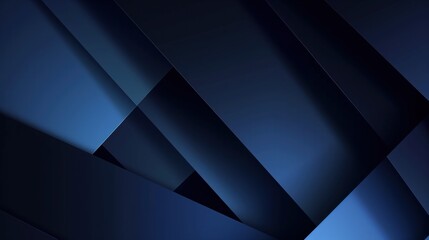 Modern black blue abstract background. Minimal. Color gradient. Dark. Web banner. Geometric shape. 3d effect. Lines stripes triangles. Design. Futuristic. Cut paper or metal effect. Luxury. Premium.  - obrazy, fototapety, plakaty