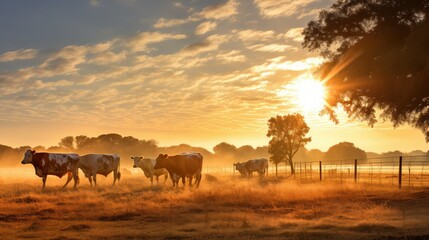 Fototapeta na wymiar beef texas cows