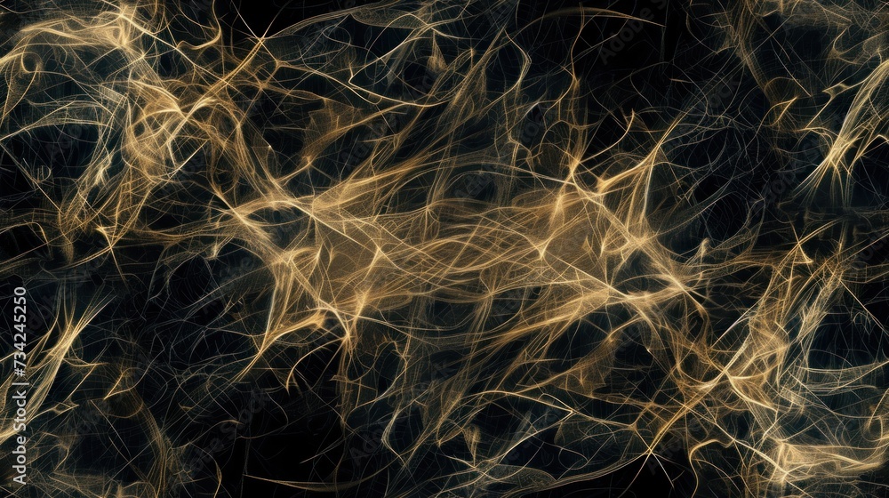 Poster a black background with yellow lines and a black background with white lines and a black background 