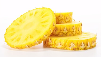 a pineapple slices stacked together