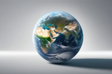 a high quality photograph of a planet earth isolated on a white or transparent background