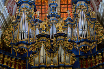 Schöne, alte Orgel in Święta Lipka, Polen - obrazy, fototapety, plakaty