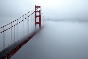 Misty Veil over the Golden Gate Bridge