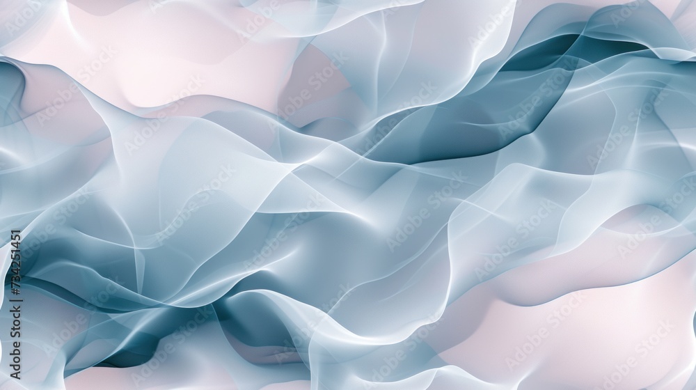 Aufkleber a computer generated image of a blue and white wave of liquid on a light pink background with a soft