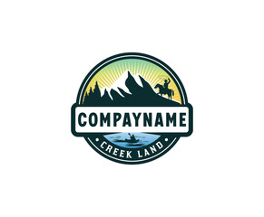 adventure, Mountain, nature, and horse logo design