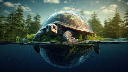 An environmental background, the essence of ecological awareness, conservation, and a harmonious relationship with the environment background Ai Generative