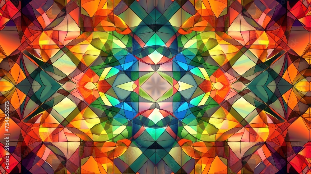 Poster a computer generated image of a multicolored kalei kalei kalei kalei kalei kalei kalei kalei kalei k