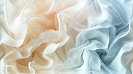 Obraz premium a close up of a white, blue, and beige background with a wavy design on the top of the image and bottom half of the image of the image.