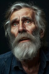 Elderly Man With a Long White Beard