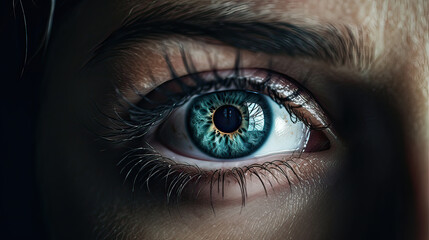 Fototapeta premium Eyes Without a Face theme, exploring the artistry of eyes as standalone elements against minimalist or textured background Ai Generative