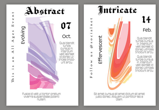 Flyer A4 with Abstract Shuttered Glass Shape Simple on White Background