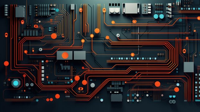 Abstract background with texture lines and shapes for high tech theme.