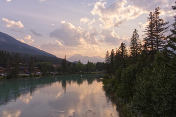 A Beautiful Summer Evening at the Bow River
