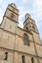 Grossmunster cathedral in Zurich, Switzerland