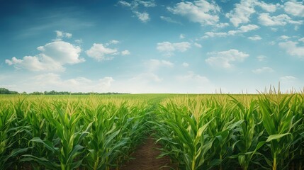 Fototapeta na wymiar agriculture farmers corn field