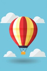 Obraz premium A Hot Air Balloon Soaring Through the Sky