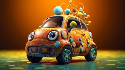 3d photo of cartoonish designs made with generative AI
