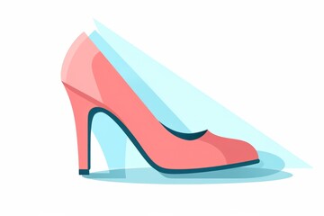 Pink High Heeled Shoe With Pointed Toe - obrazy, fototapety, plakaty
