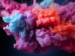 Fototapeta premium colorful smoke on sky