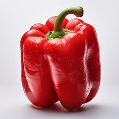 red bell pepper on a white background