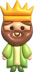 Caspar Wise Man 3D Illustration