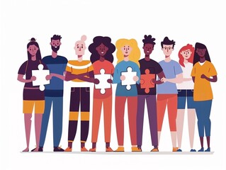 Diverse Team Puzzle Illustration