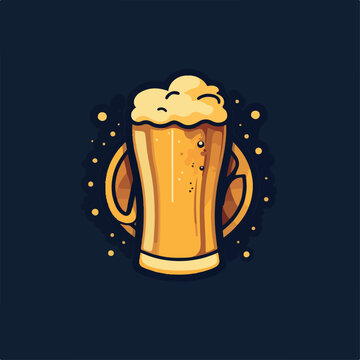 Beer in cartoon, doodle style. Image for t-shirt, web, mobile apps and ui. Isolated 2d vector illustration in logo, icon, sketch style, Eps 10. AI Generative