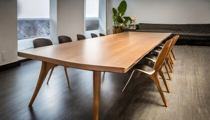 USM Haller Table shot in a professional table's elegant simplicity and refined finish,