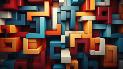 illustration of colorful geometric shapes