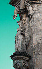 Escultura ornamental de ángel en el Cementerio de la Recoleta, Asunción-Paraguay