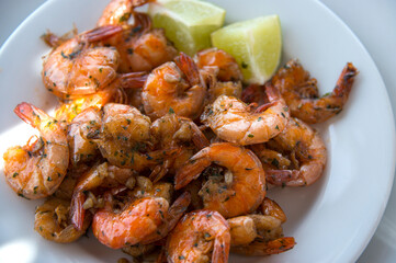 Gambas al grill en Senegal